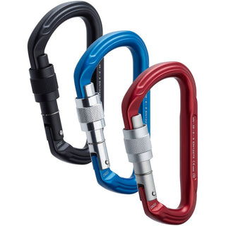 NRS Nuq Screw Lock Carabiner - Red/Silver